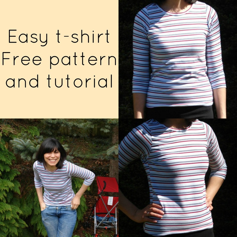 how to make a t-shirt, t-shirt sewing pattern, free sewing pattern, free pdf sewing pattern, free sewing pattern for beginners, free sewing patterns to download