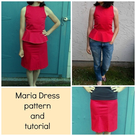free dress pattern, free top sewing pattern, free skirt pattern, free printable sewing pattern, free pdf sewing pattern online